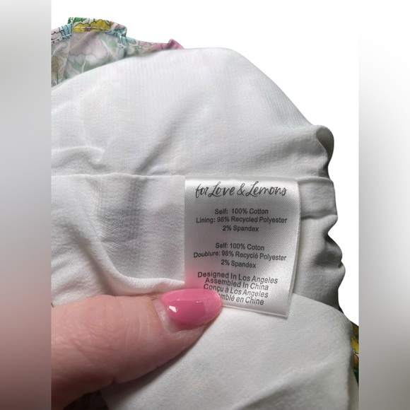 For Love And Lemons Raleigh Floral Two Piece Set Medium NWT - Picture 5 of 7